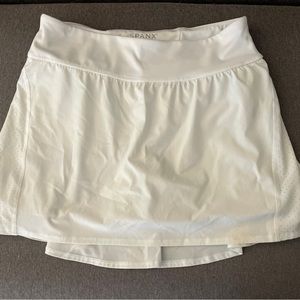 SPANX Skirt Skort Womens LG White Golf Tennis Get Moving